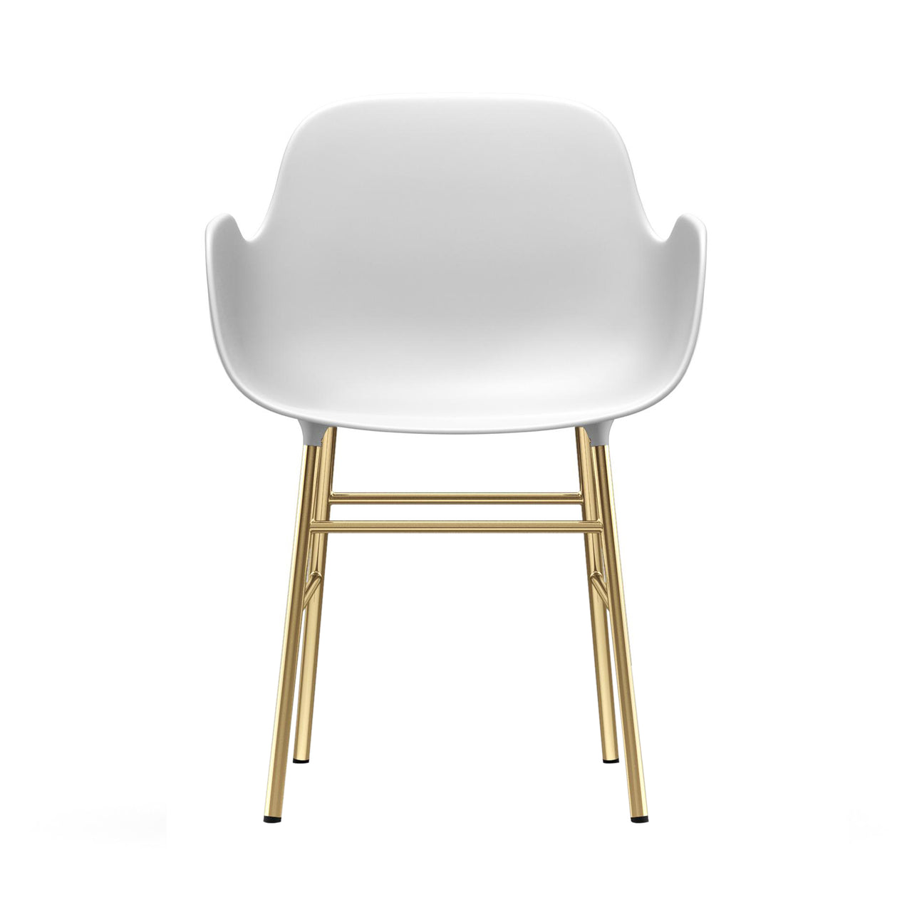 Form Armchair: Brass + White
