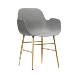 Form Armchair: Brass + Grey