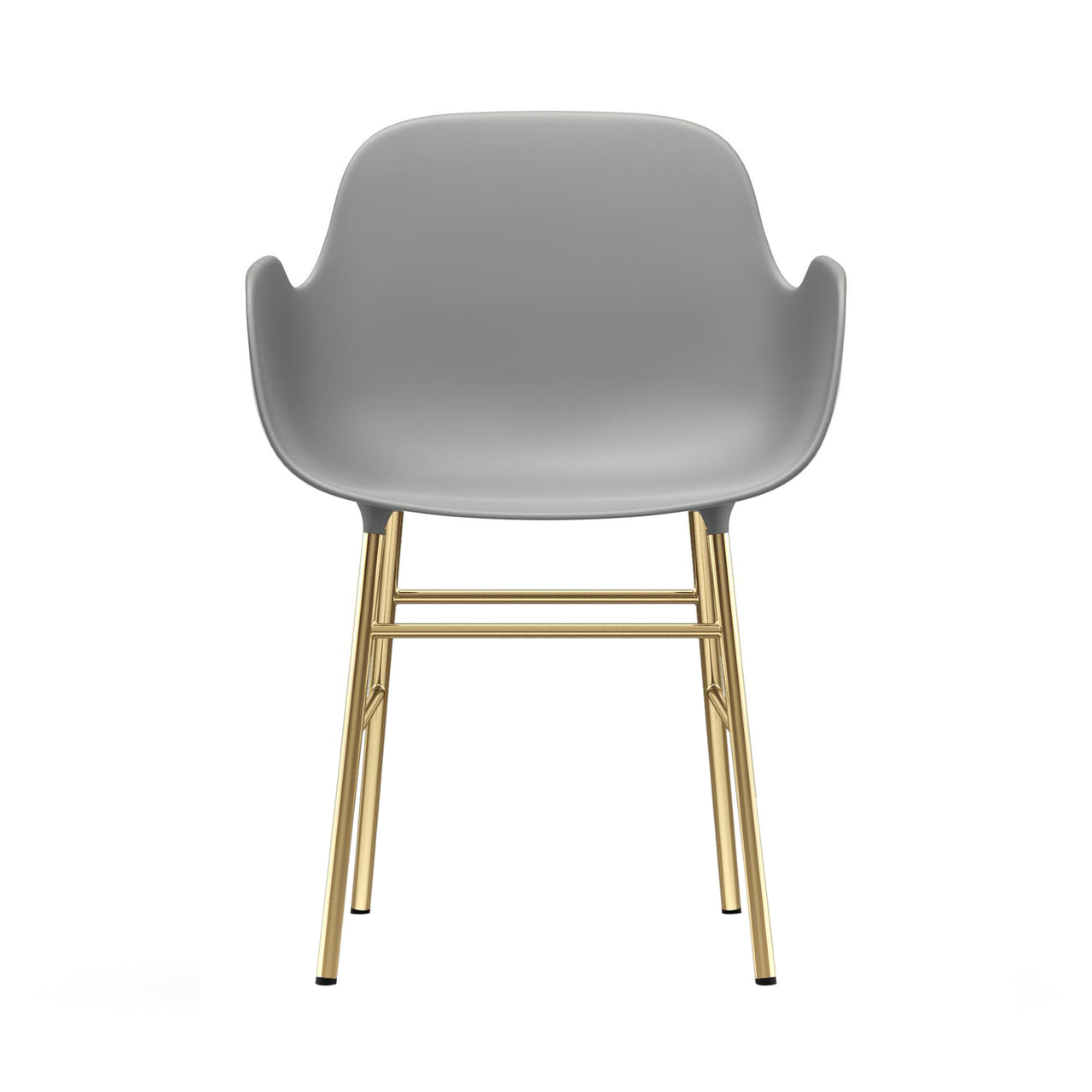 Form Armchair: Brass + Grey