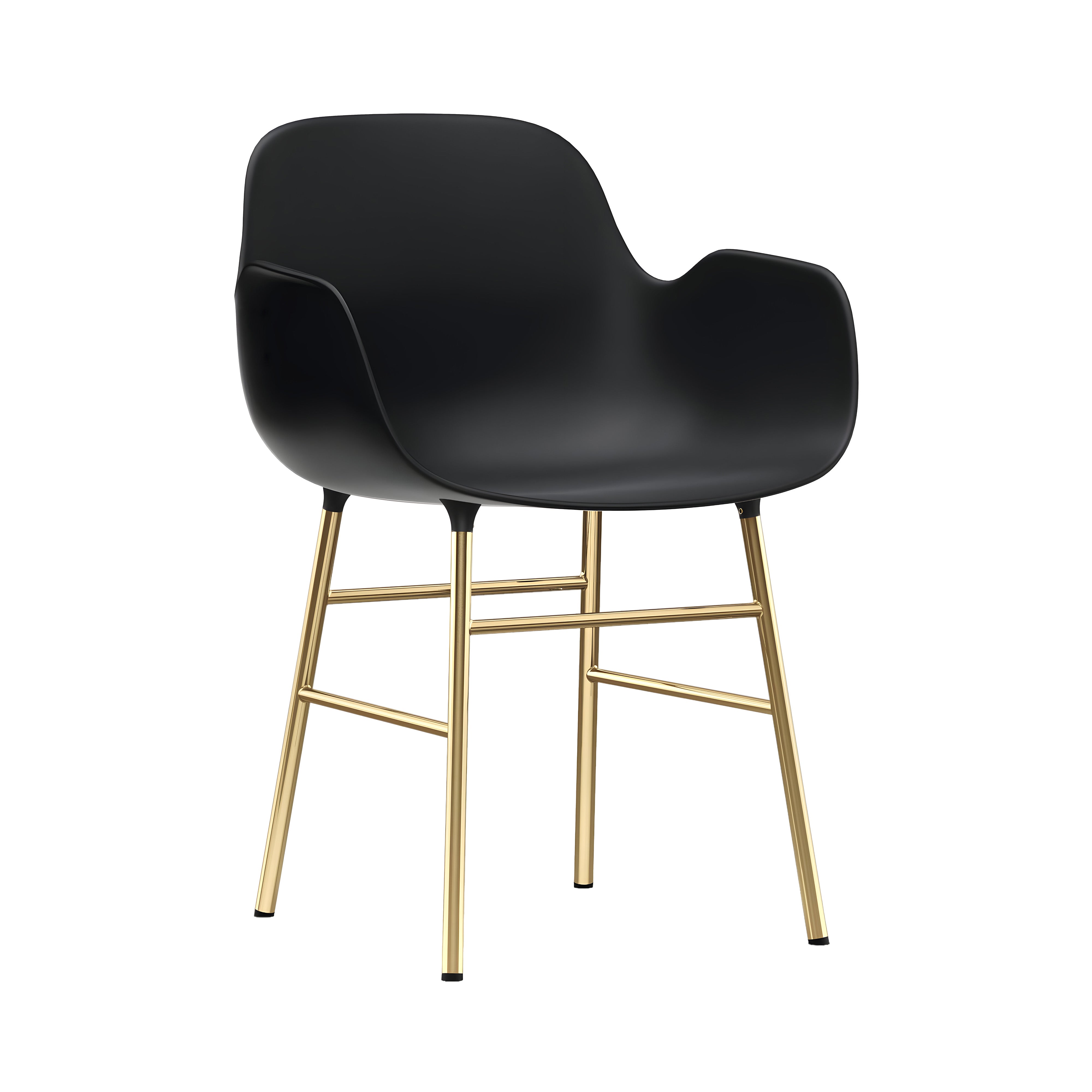 Form Armchair: Brass + Black