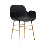 Form Armchair: Brass + Black