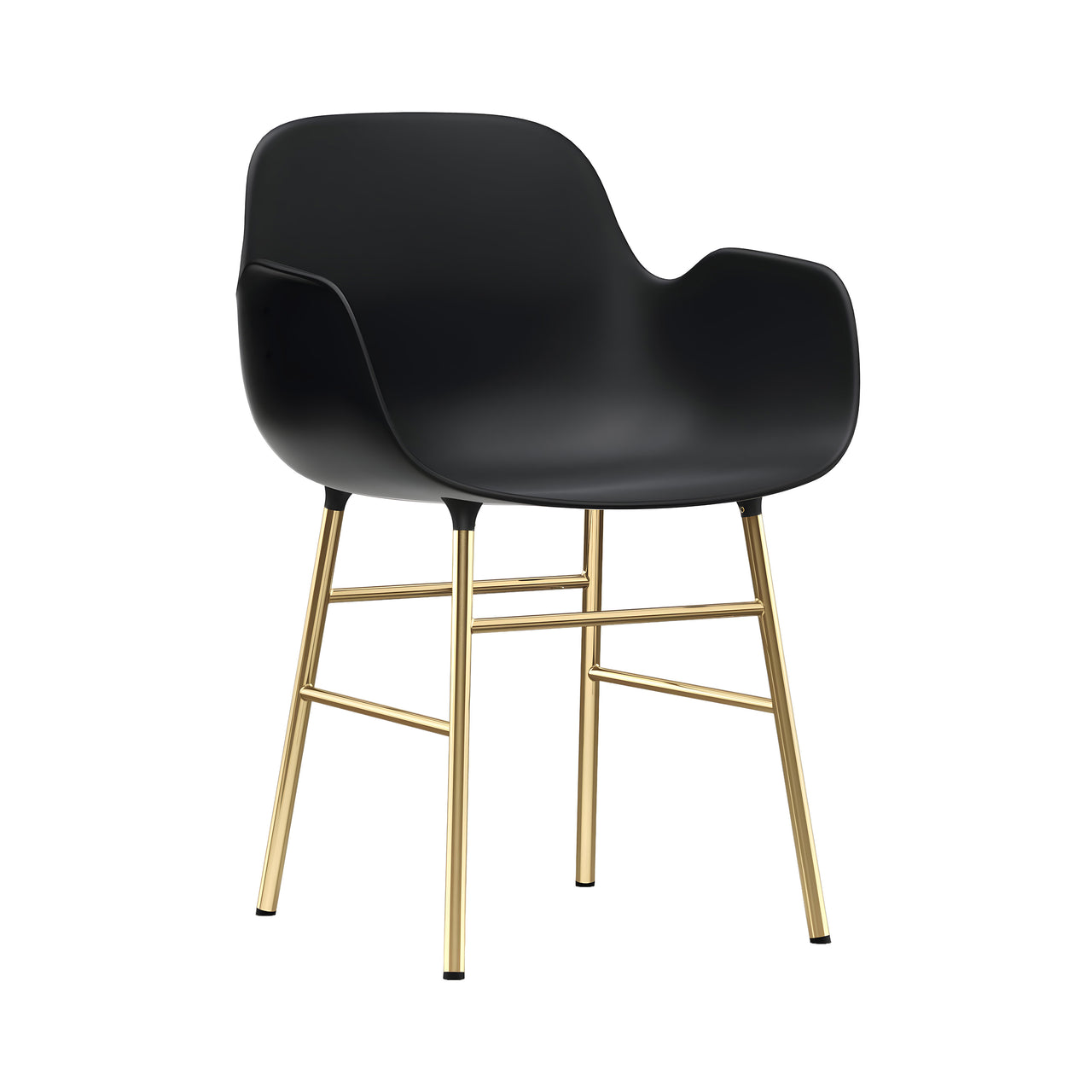 Form Armchair: Brass + Black