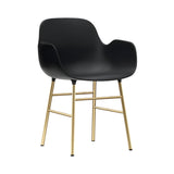 Form Armchair: Brass + Black