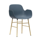 Form Armchair: Brass + Blue