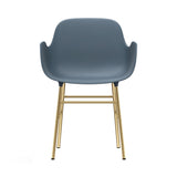 Form Armchair: Brass + Blue