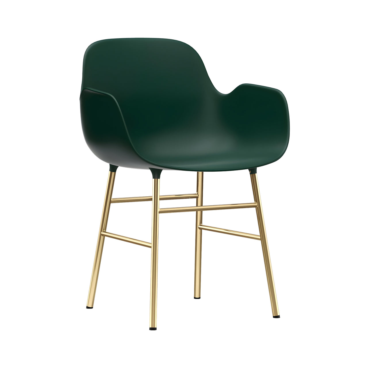 Form Armchair: Brass + Green