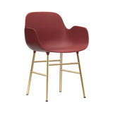 Form Armchair: Brass + Red