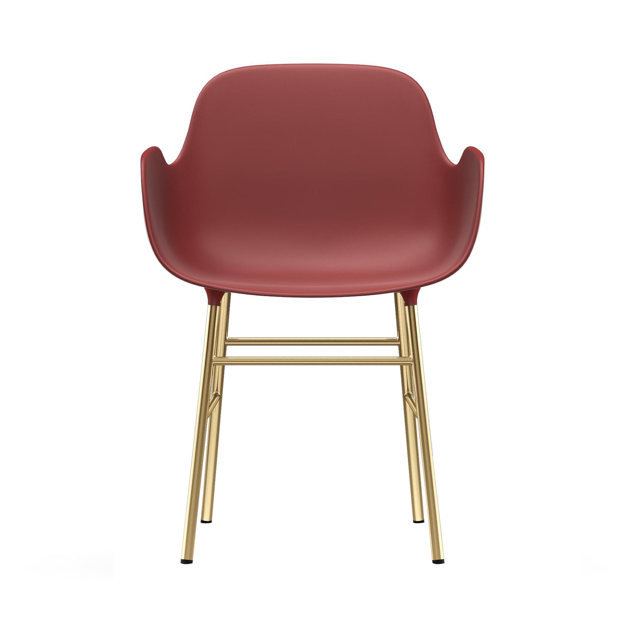 Form Armchair: Brass + Red