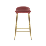 Form Bar + Counter Stool: Brass + Counter + Red