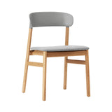 Herit Chair: Upholstered + Oak + Synergy Grey