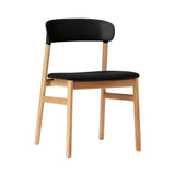 Herit Chair: Upholstered + Oak + Synergy Black