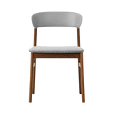 Herit Chair: Upholstered + Smoked Oak + Grey + Synergy Grey