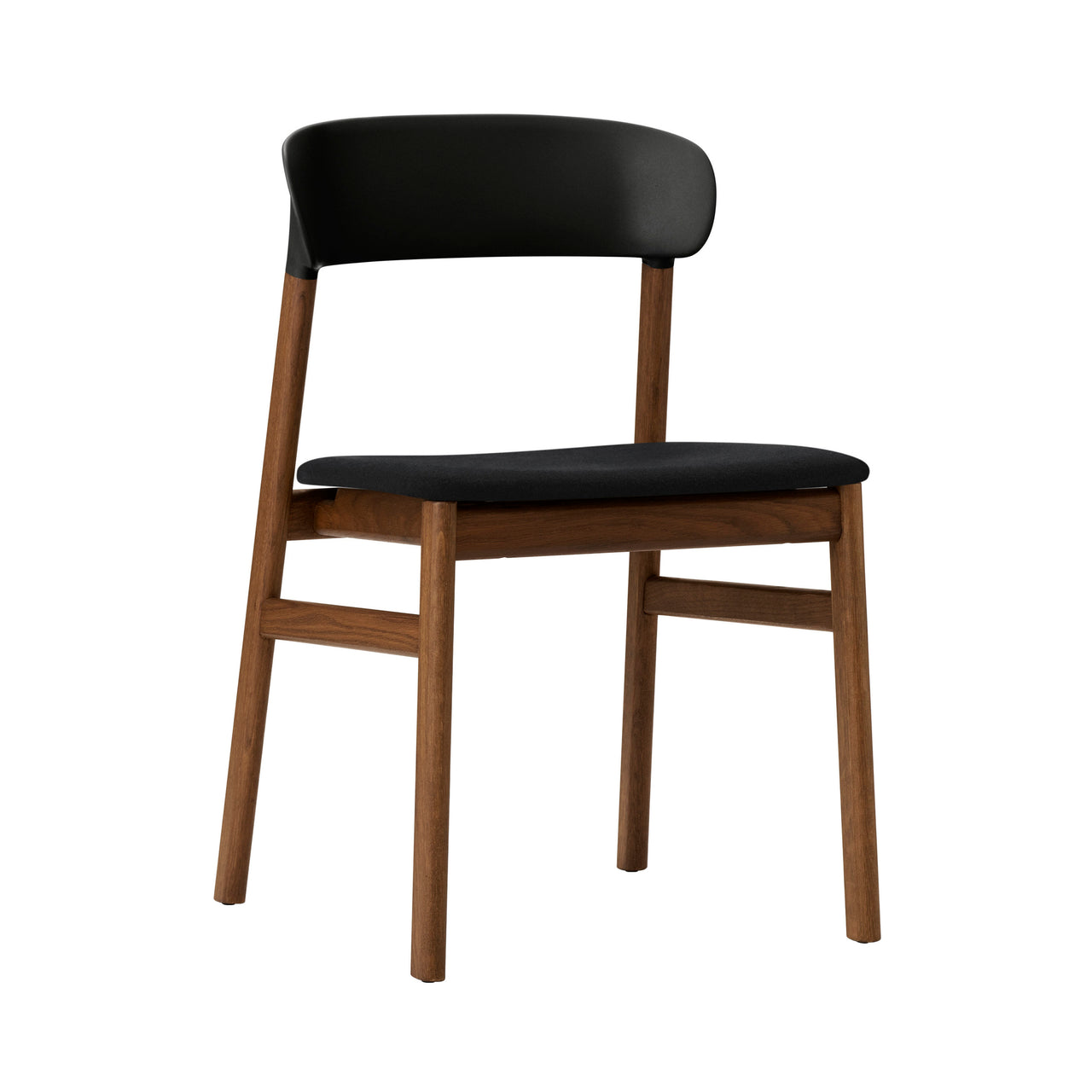 Herit Chair: Upholstered + Smoked Oak + Synergy Black