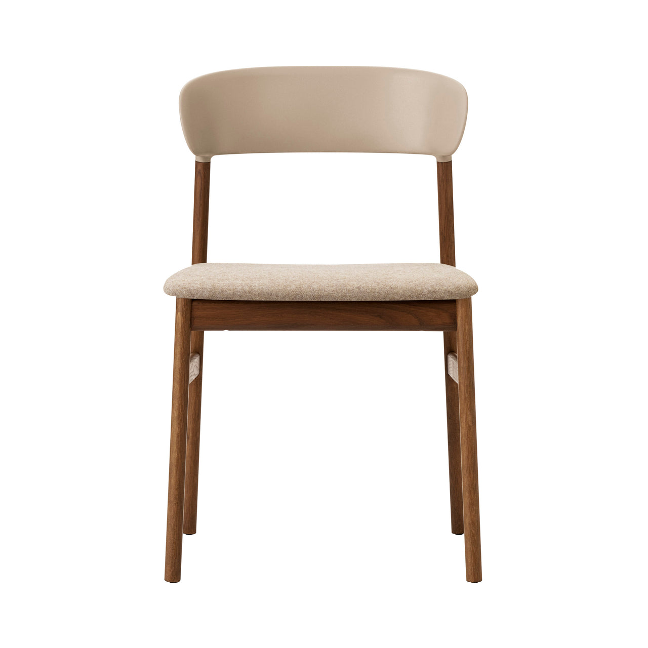 Herit Chair: Upholstered + Smoked Oak + Sand + Synergy Sand