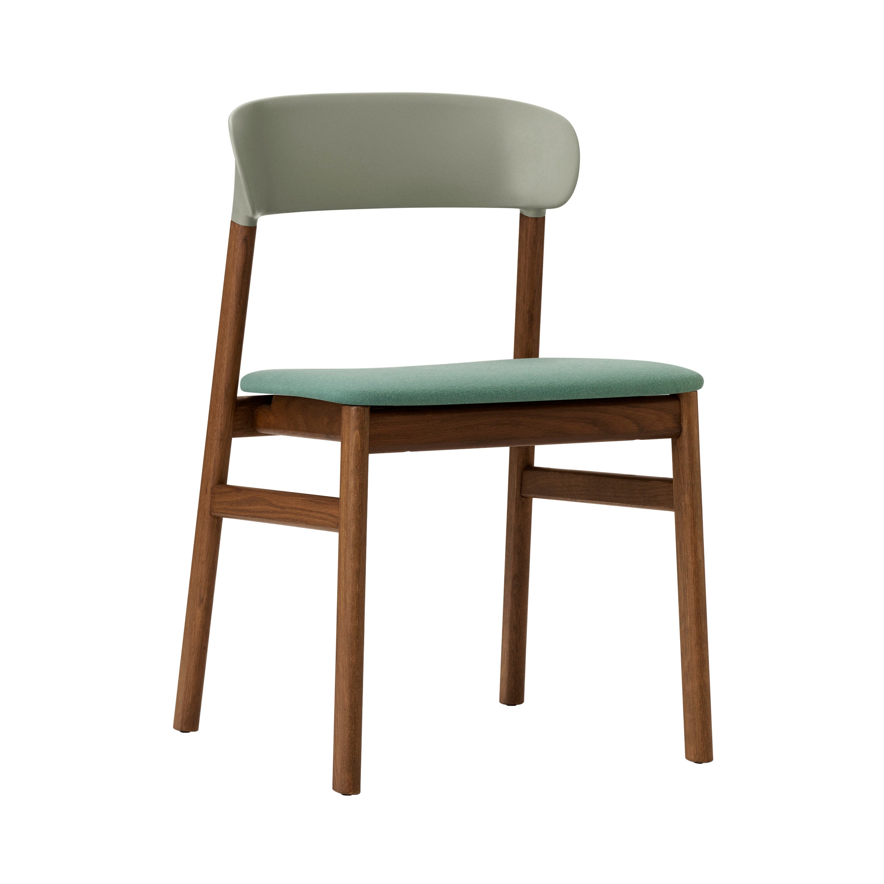 Herit Chair: Upholstered + Smoked Oak + Synergy Dusty Green