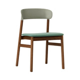 Herit Chair: Upholstered + Smoked Oak + Synergy Dusty Green