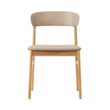 Herit Chair: Upholstered + Oak + Sand + Spectrum Leather Sand