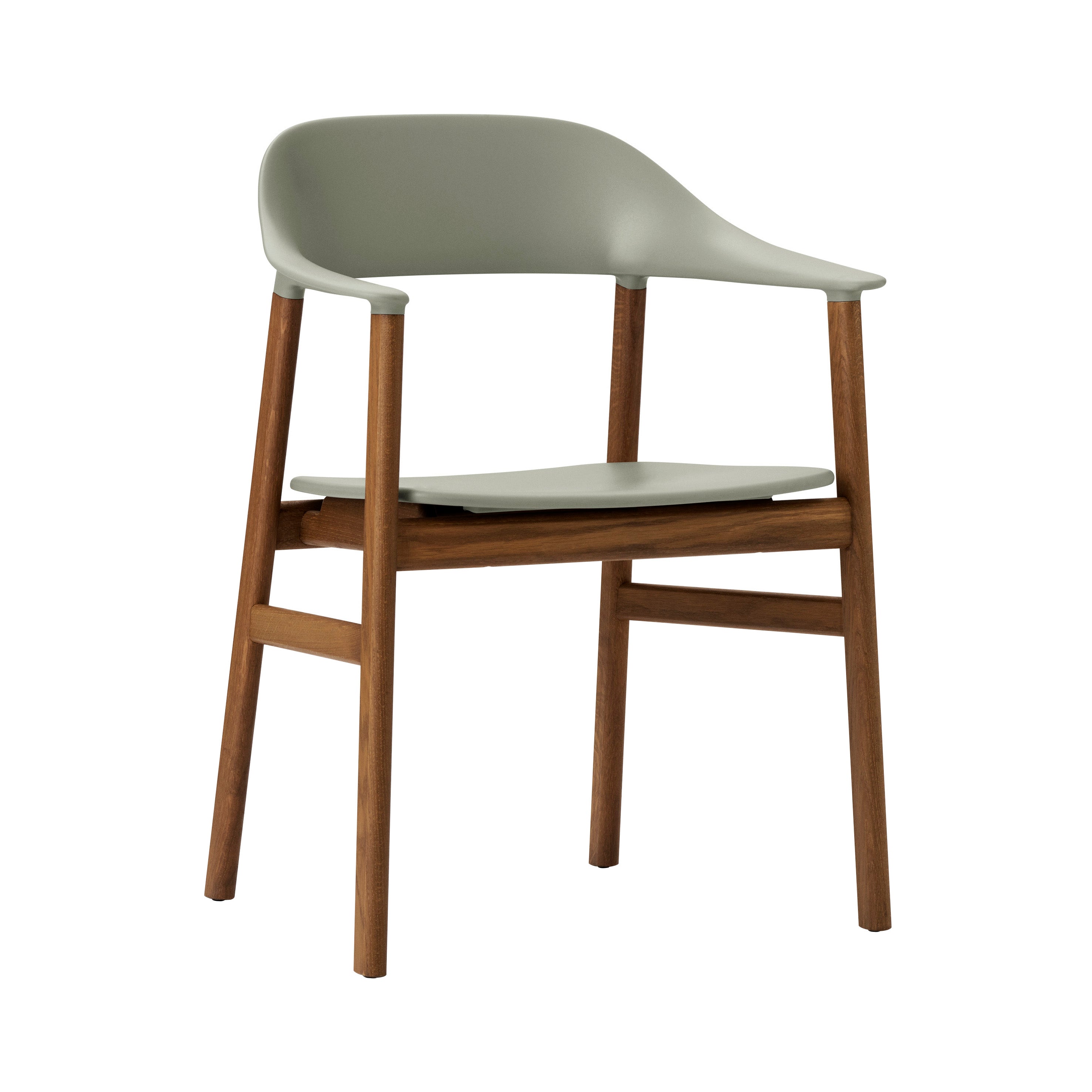 Herit Armchair: Smoked Oak + Grey