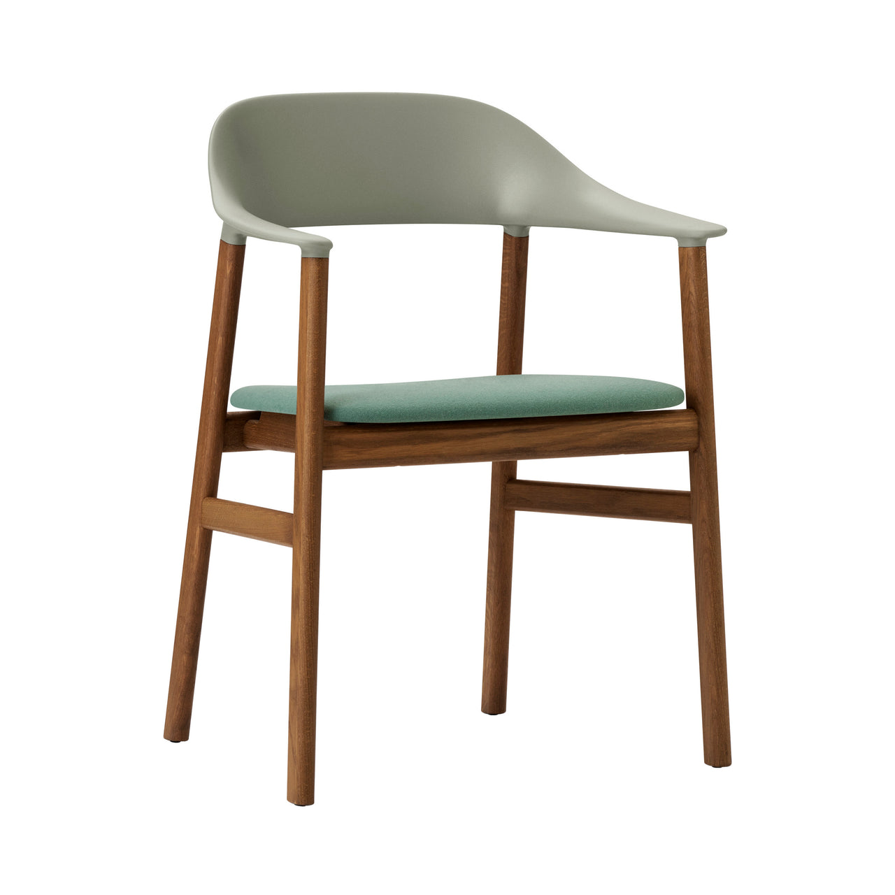 Herit Armchair: Smoked Oak + Synergy Dusty Green