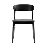 Herit Chair: Upholstered + Black Oak + Black + Spectrum Leather Black