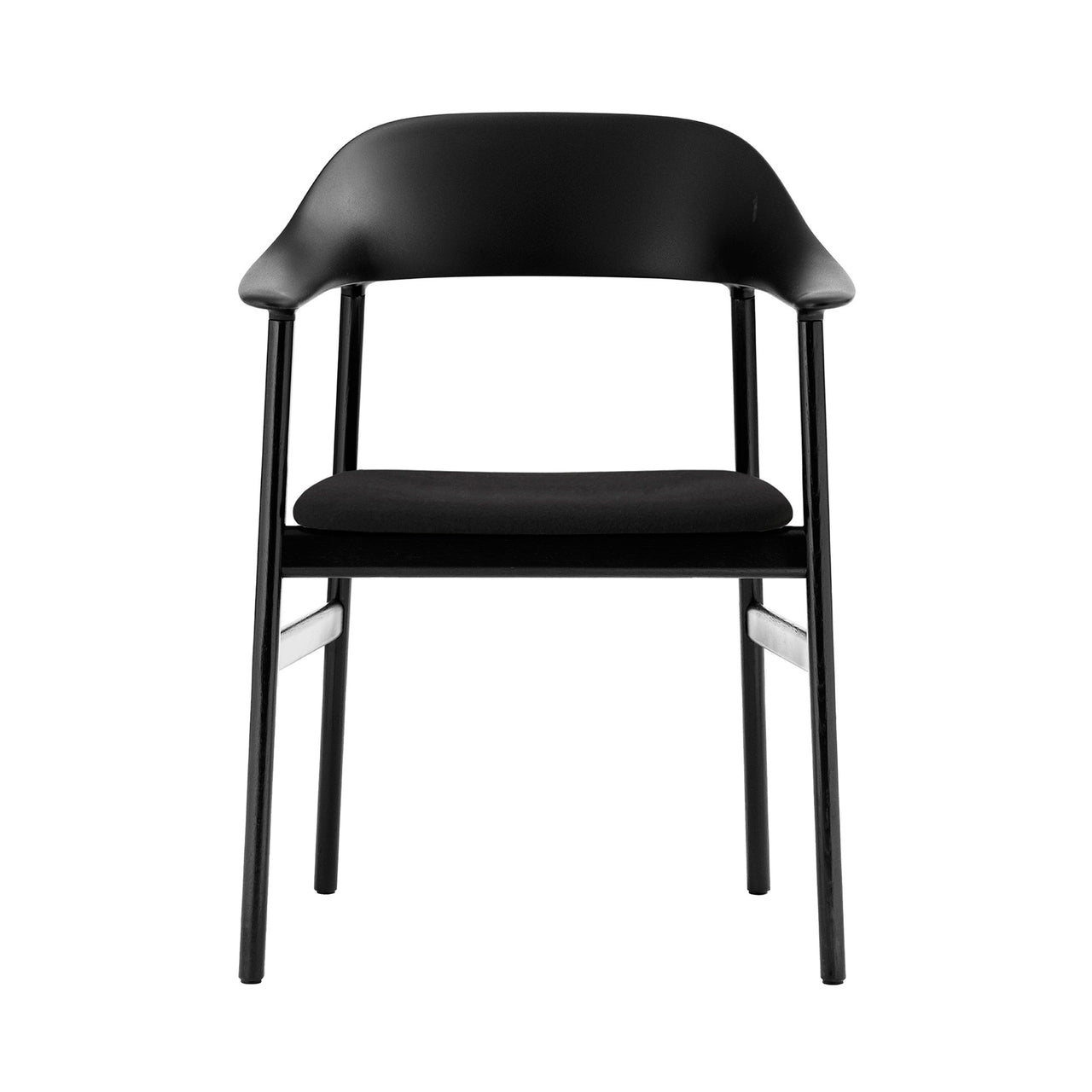 Herit Armchair: Upholstered + Synergy Black
