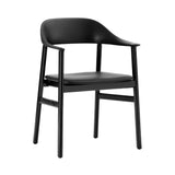 Herit Armchair: Upholstered + Spectrum Leather Black