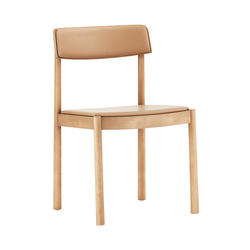 Timb Chair: Upholstered + Tan + Ultra Leather Camel