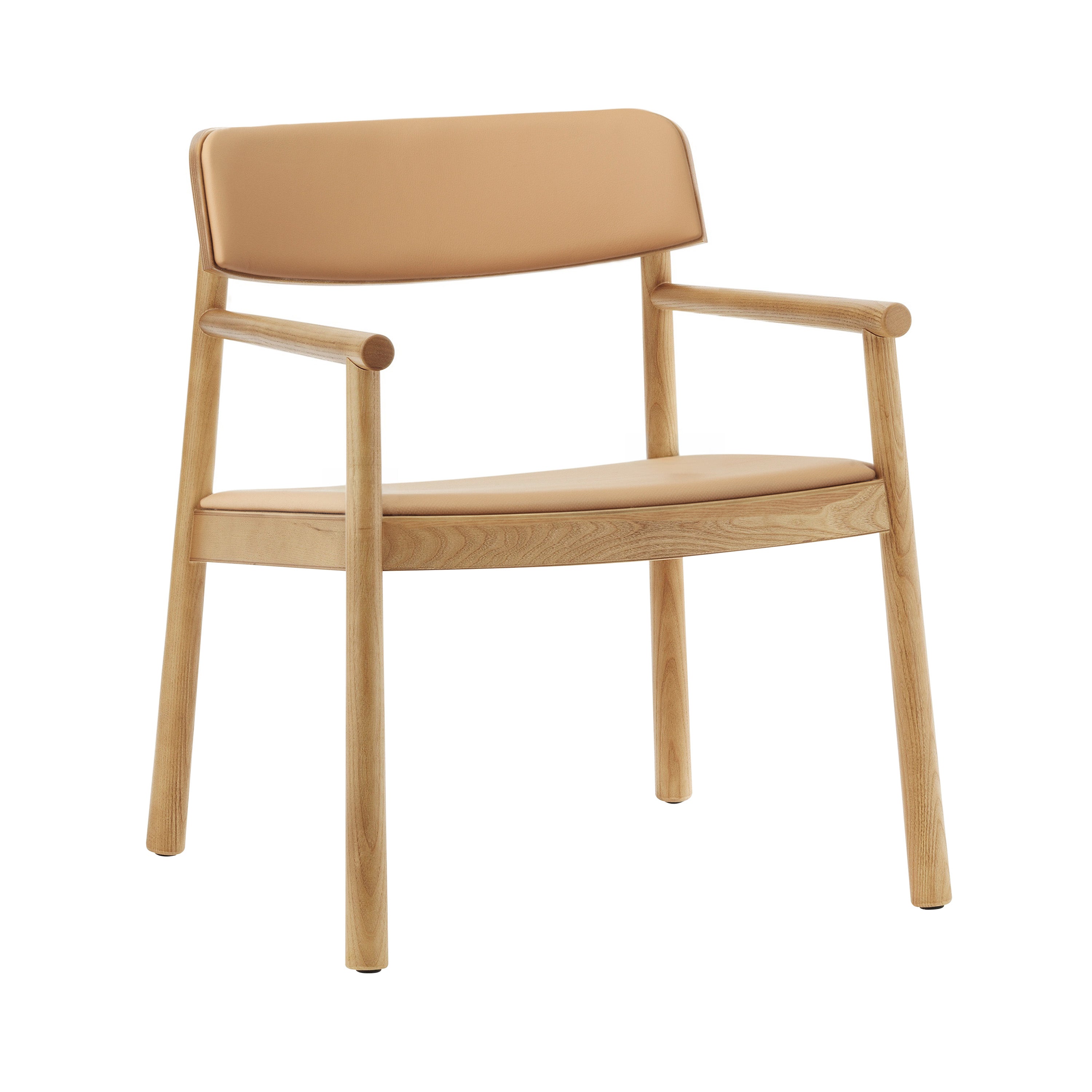 Timb Lounge Armchair: Upholstery + Tan + Ultra Leather Camel