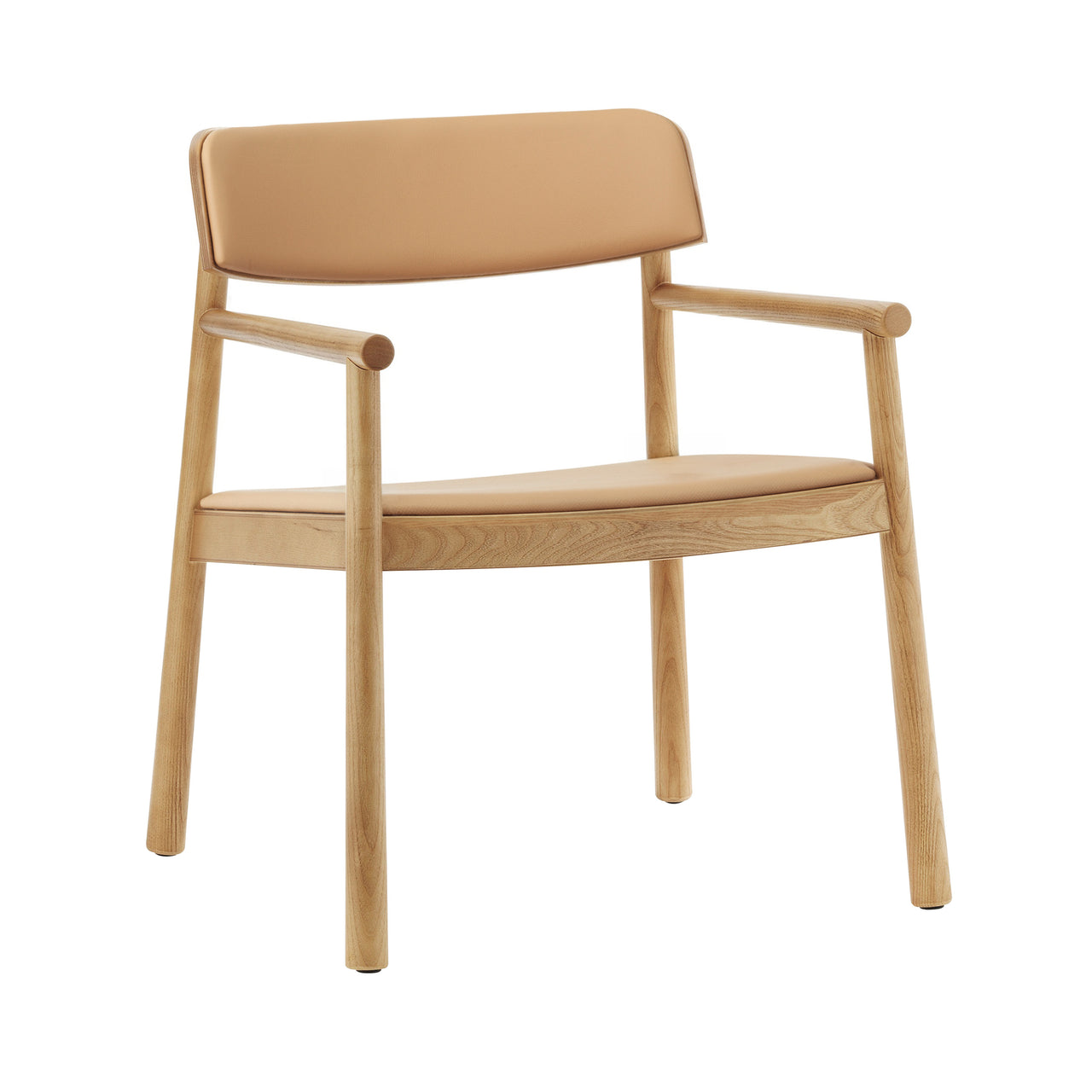 Timb Lounge Armchair: Upholstery + Tan + Ultra Leather Camel