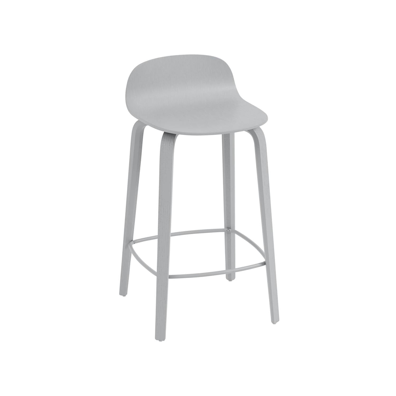 Visu Counter Stool: Grey