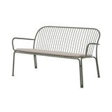 Thorvald SC110 Outdoor Lounge Sofa with Seatpad: Bronze Green + Heritage Papyrus
