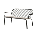 Thorvald SC110 Outdoor Lounge Sofa with Seatpad: Warm Black + Heritage Papyrus