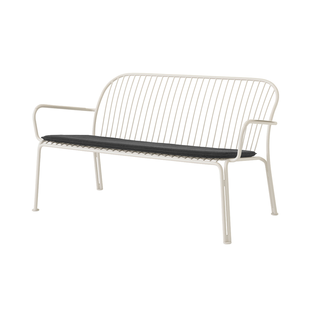 Thorvald SC110 Outdoor Lounge Sofa with Seatpad: Ivory + Heritage Char