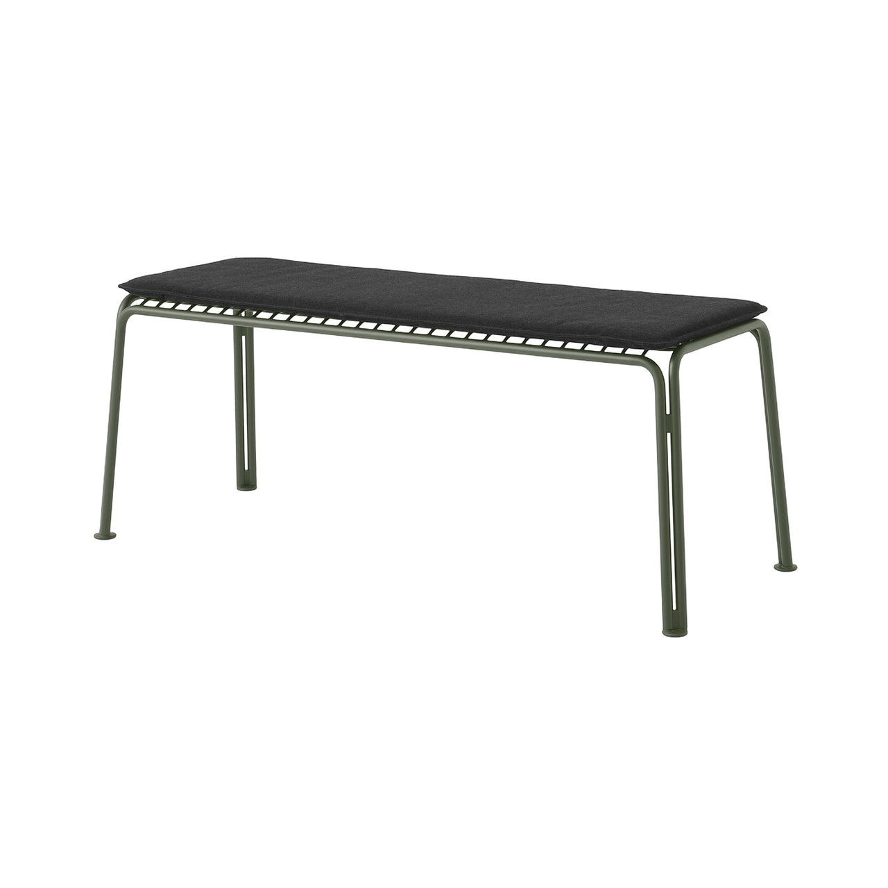 Thorvald SC112 Outdoor Bench with Seatpad: Bronze Green + Heritage Char