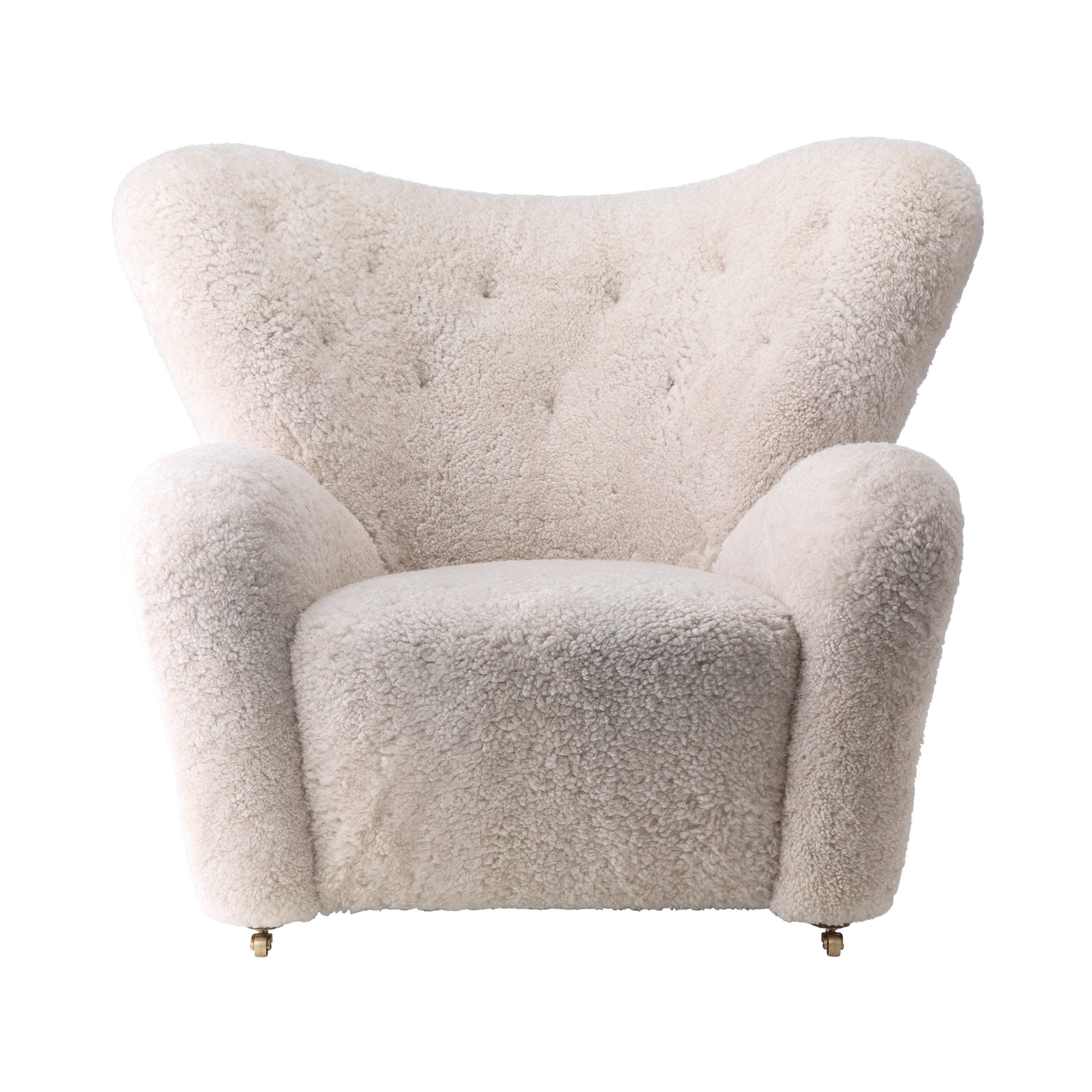 The Tired Man Lounge Chair: Without Footstool + Sheepskin Moonlight