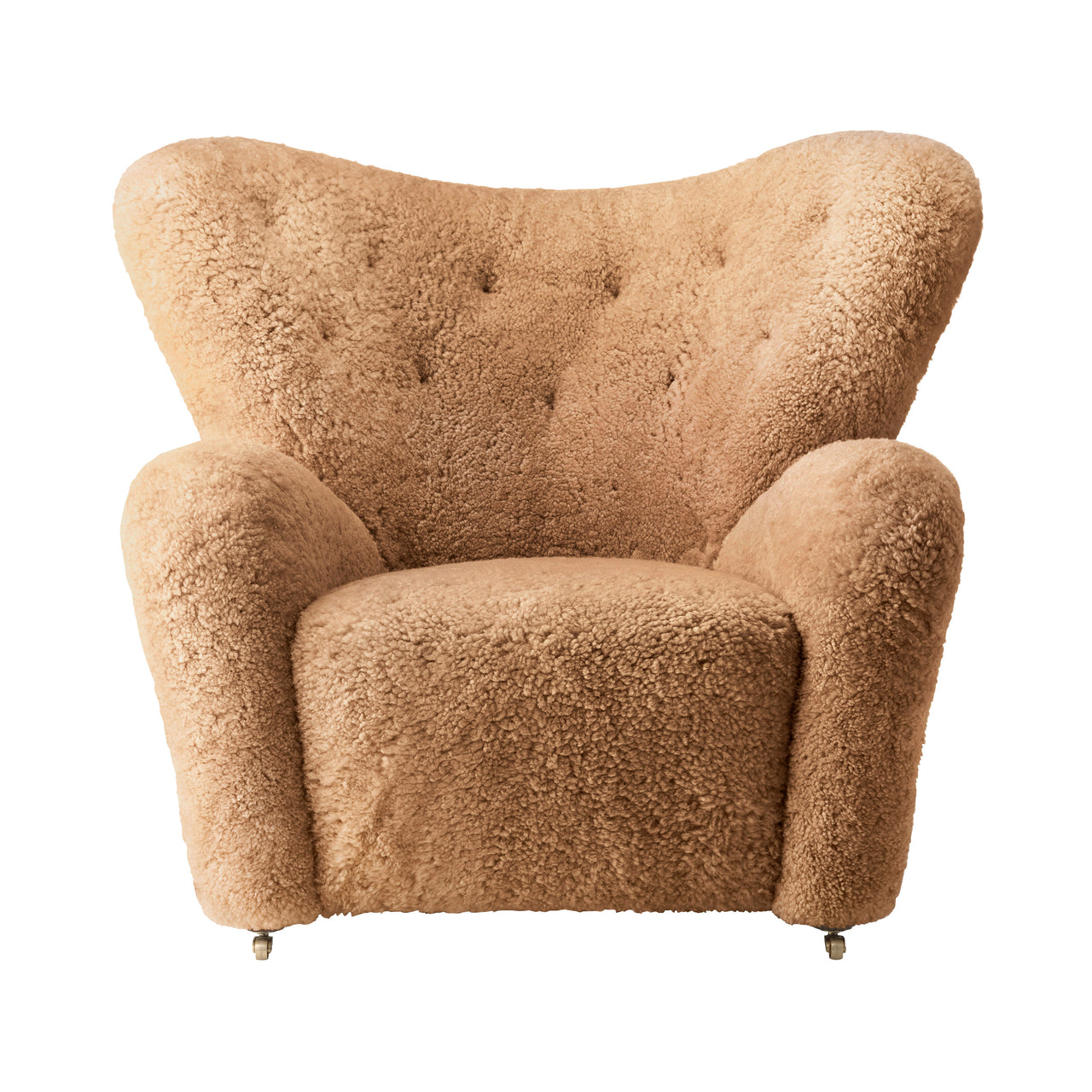 The Tired Man Lounge Chair: Without Footstool + Sheepskin Honey