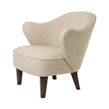 Ingeborg Lounge Chair: With Button + Dark Stained Oak + Zero 0001