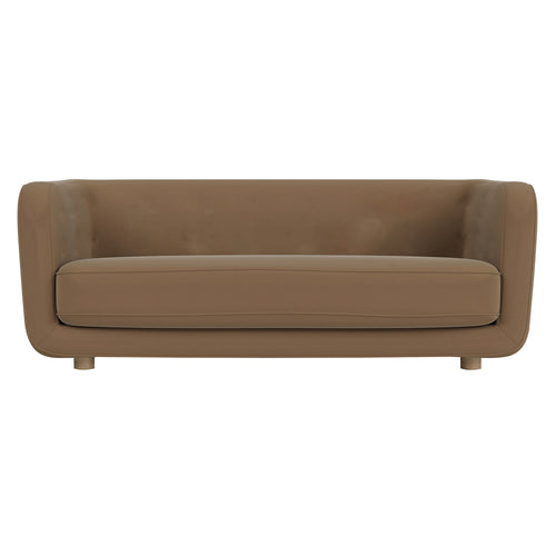Vilhelm Sofa: Without Button + Natural Oak + Grand Mohair 1103