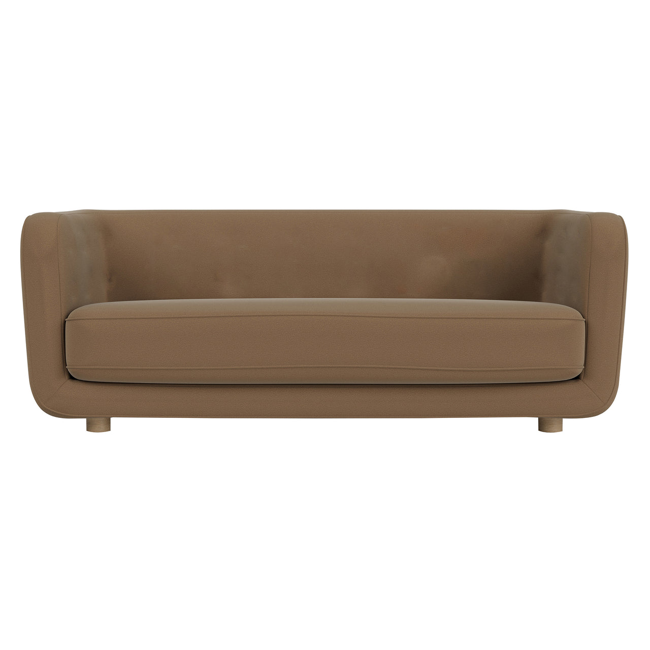 Vilhelm Sofa: Without Button + Natural Oak + Grand Mohair 1103