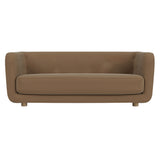 Vilhelm Sofa: Without Button + Natural Oak + Grand Mohair 1103