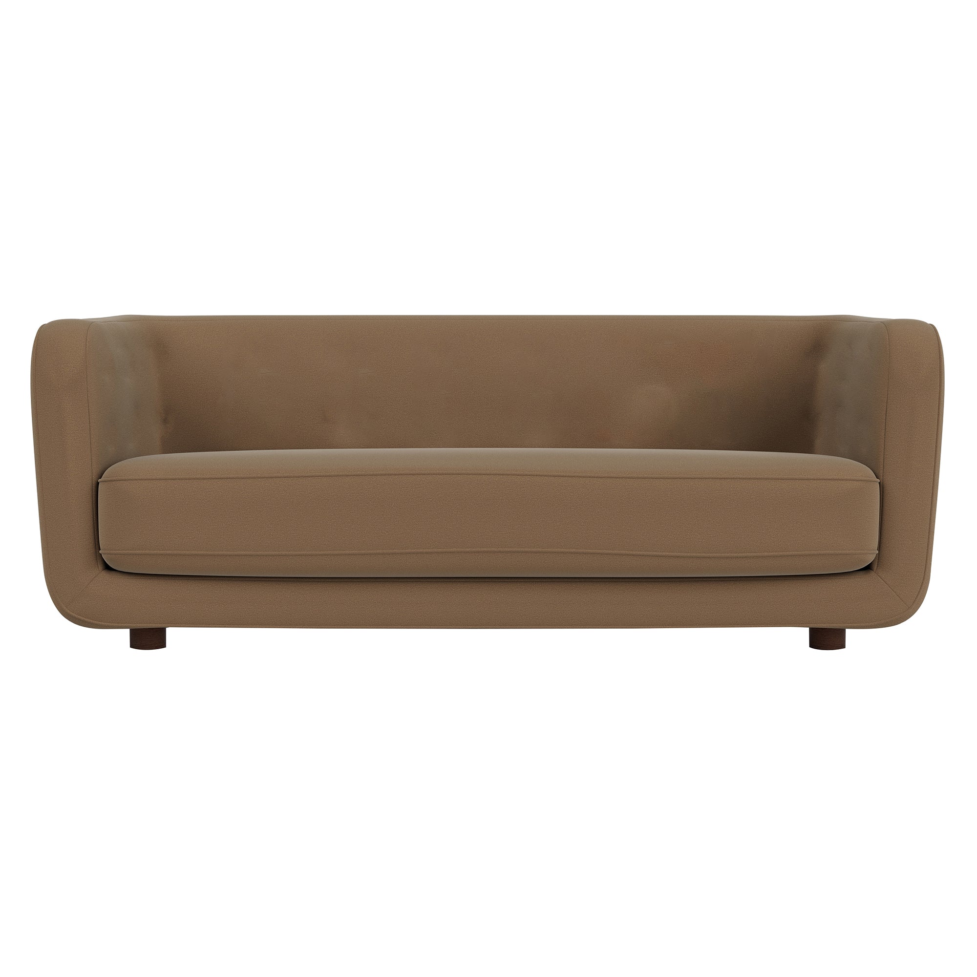 Vilhelm Sofa: Without Button + Dark Stained Oak + Grand Mohair 1103