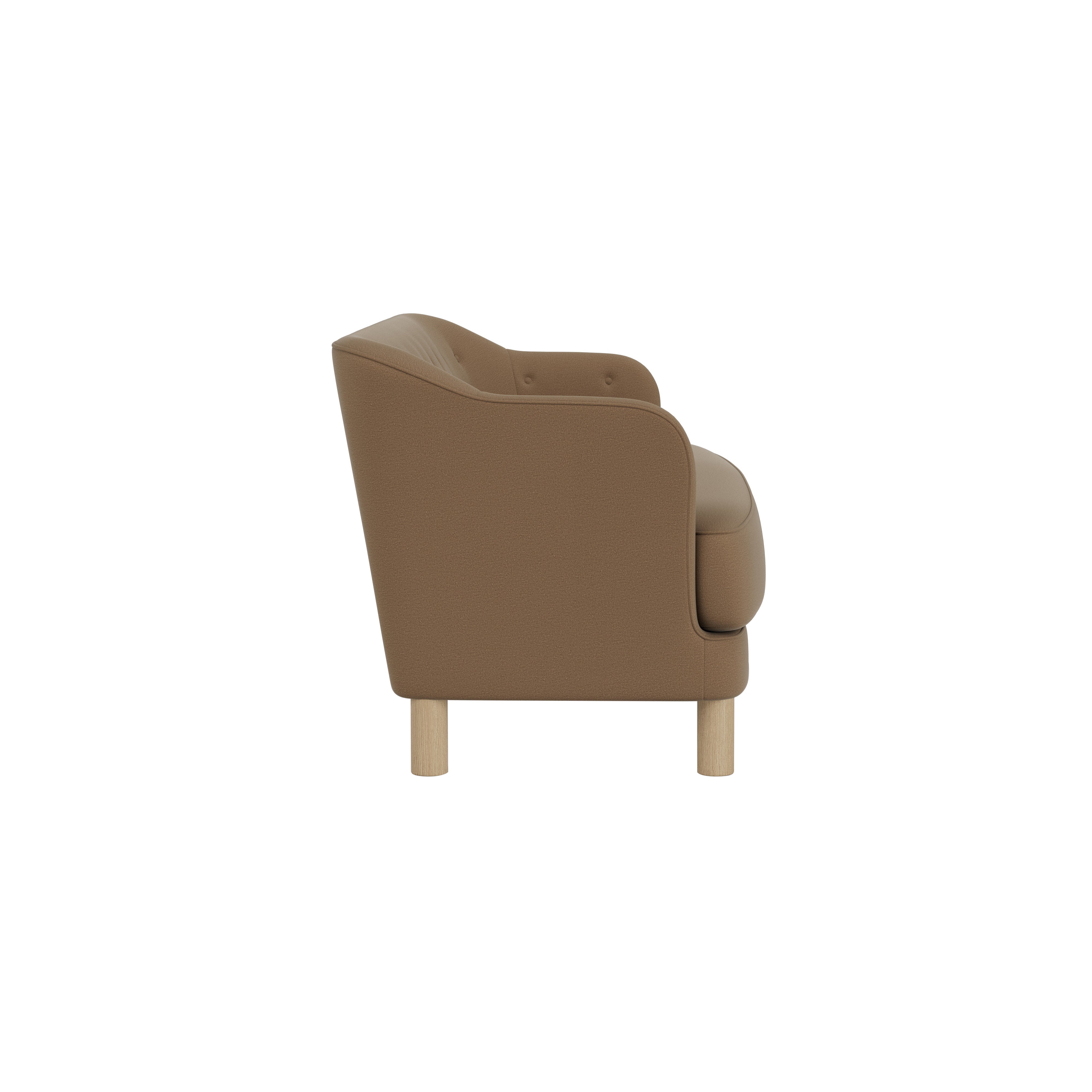 Constance Sofa: Natural Oak + Grand Mohair 1103