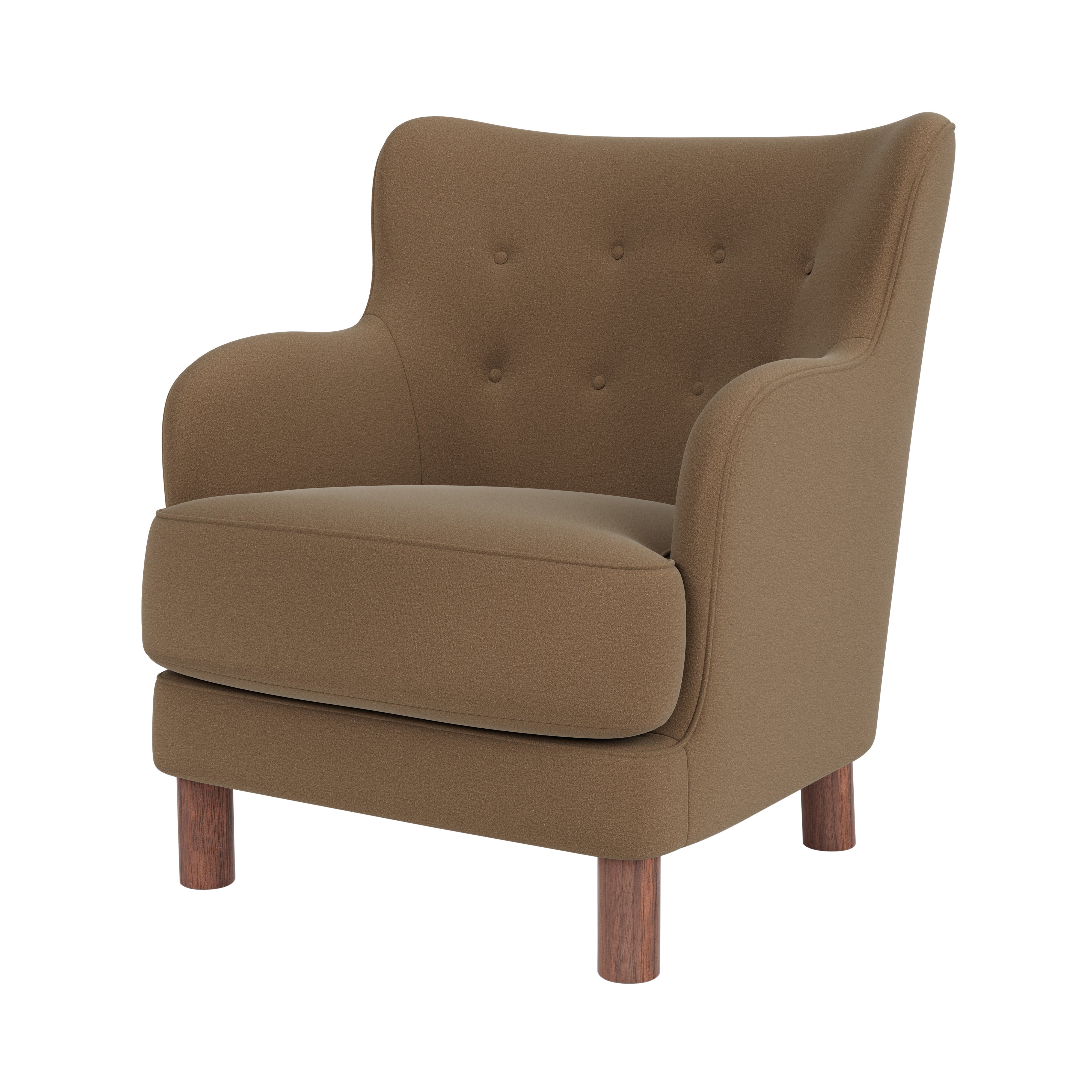 Constance Lounge Chair: Walnut + Grand Mohair 1103