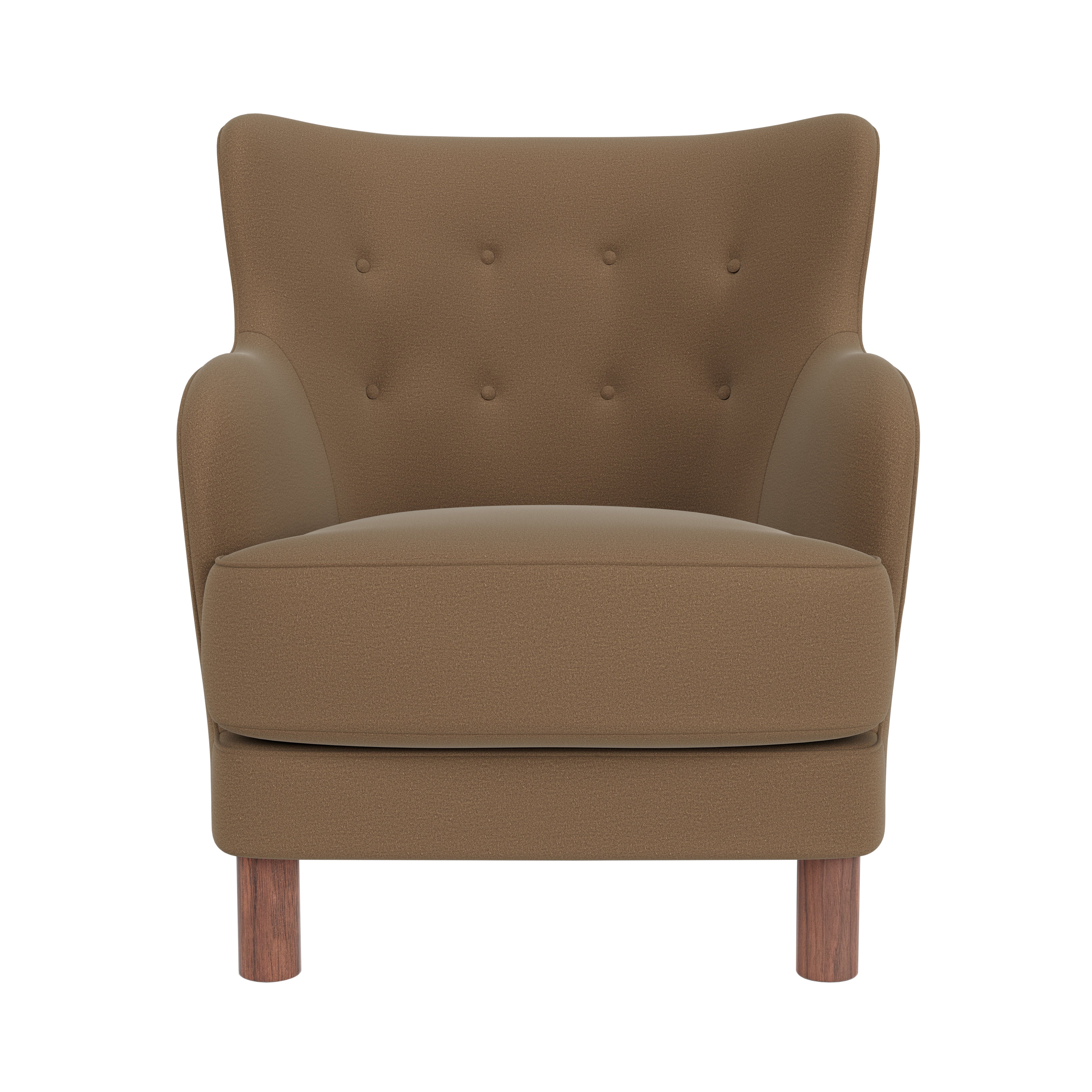 Constance Lounge Chair: Walnut + Grand Mohair 1103