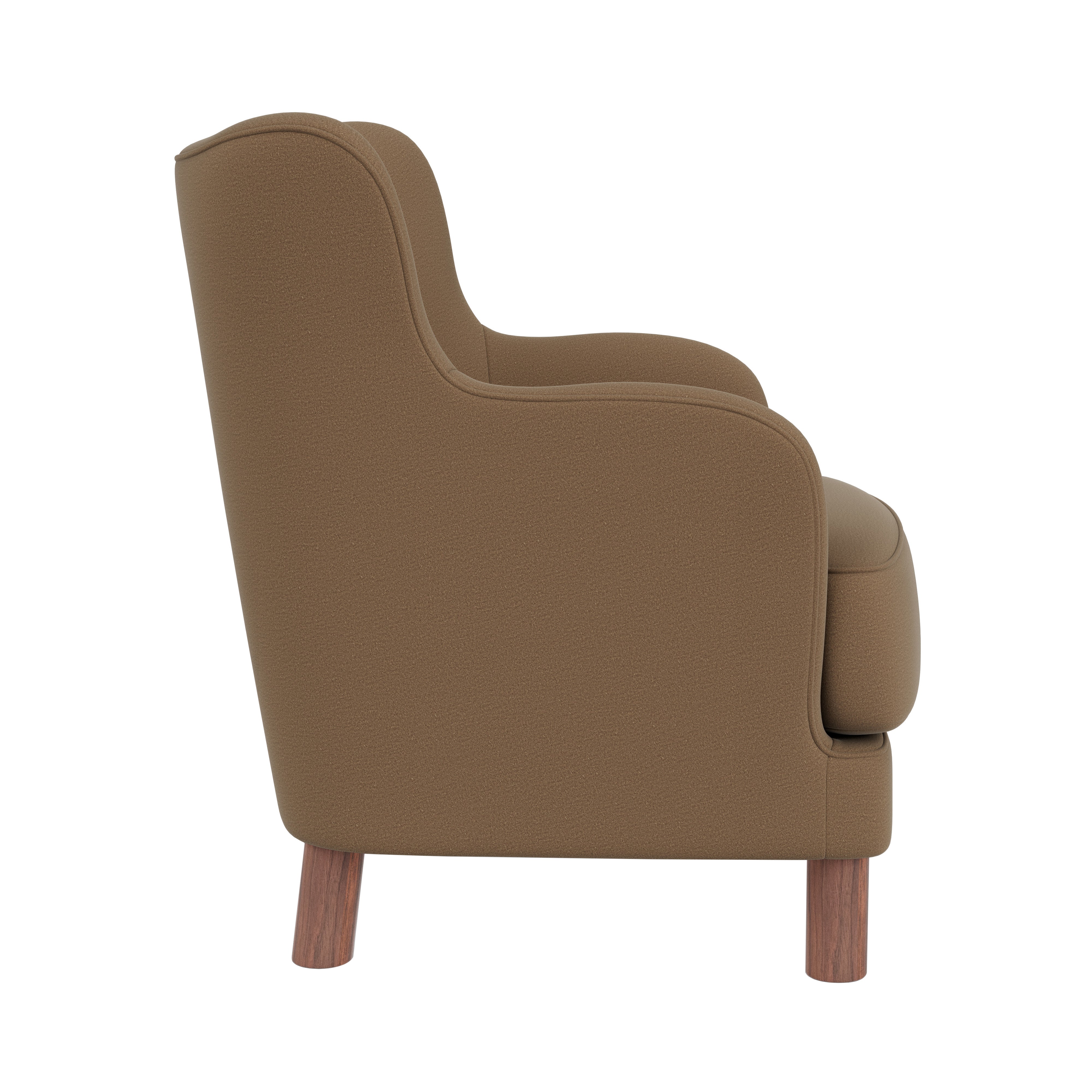 Constance Lounge Chair: Walnut + Grand Mohair 1103
