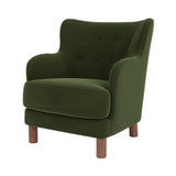 Constance Lounge Chair: Walnut + Grand Mohair 8205