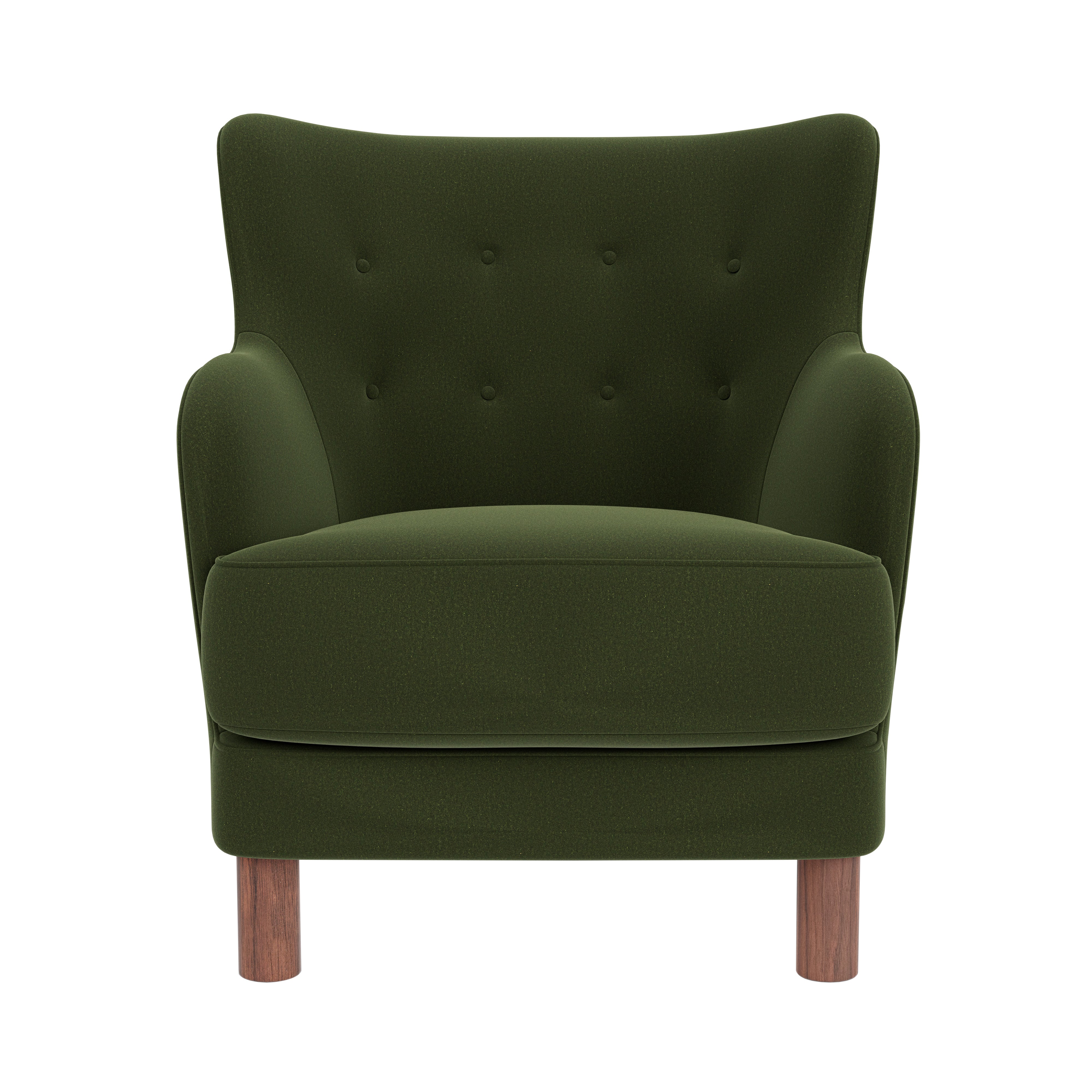 Constance Lounge Chair: Walnut + Grand Mohair 8205