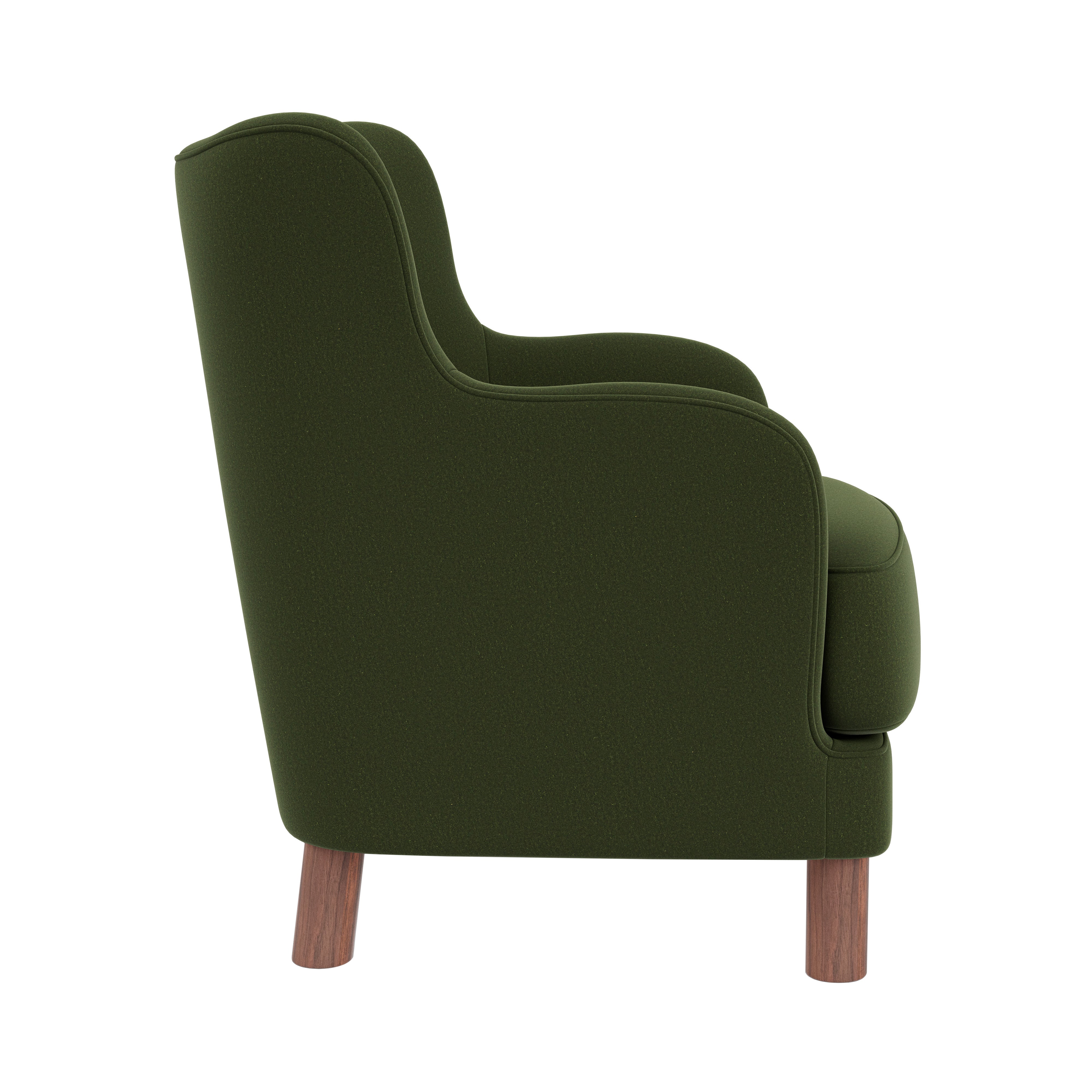 Constance Lounge Chair: Walnut + Grand Mohair 8205