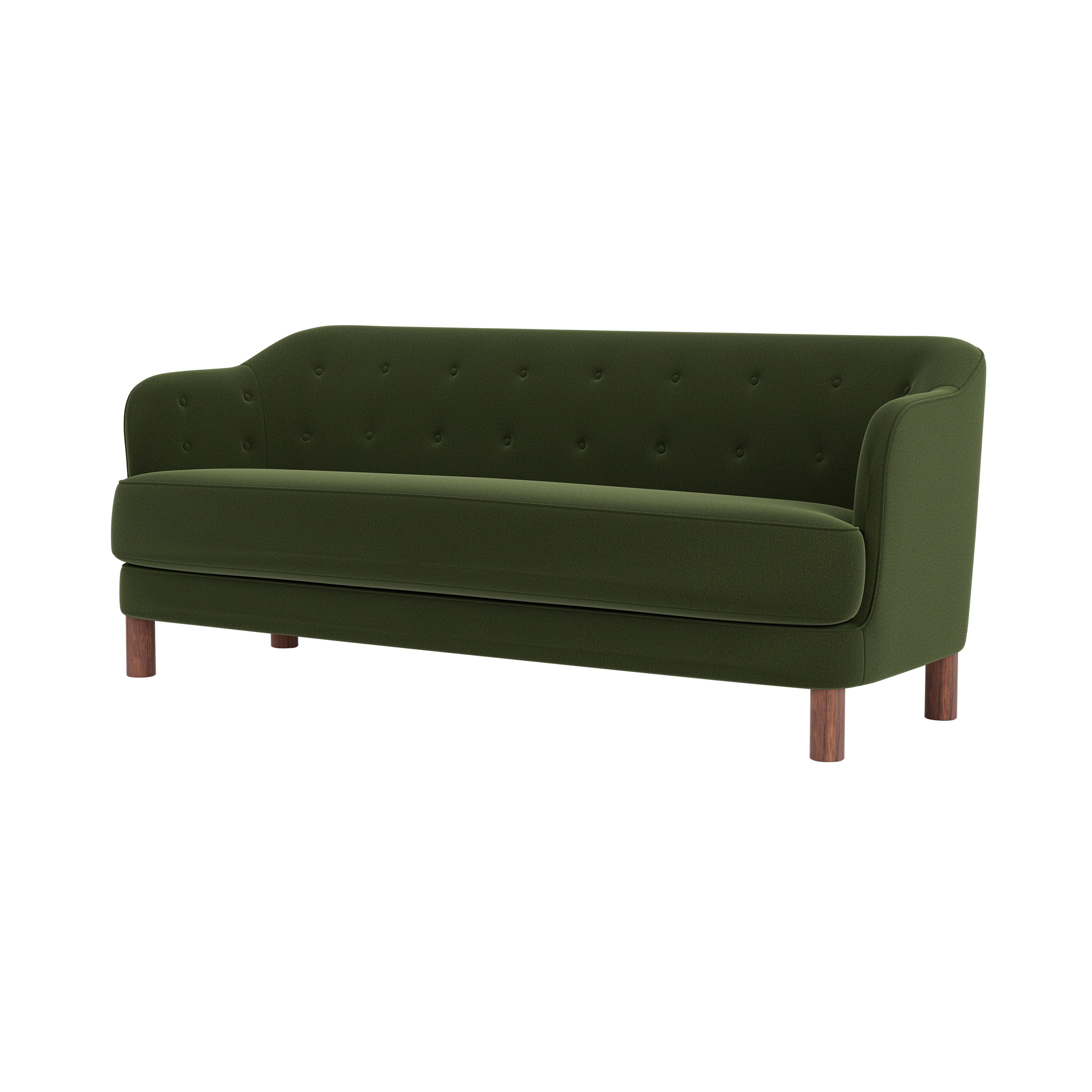 Constance Sofa: Walnut + Grand Mohair 8205