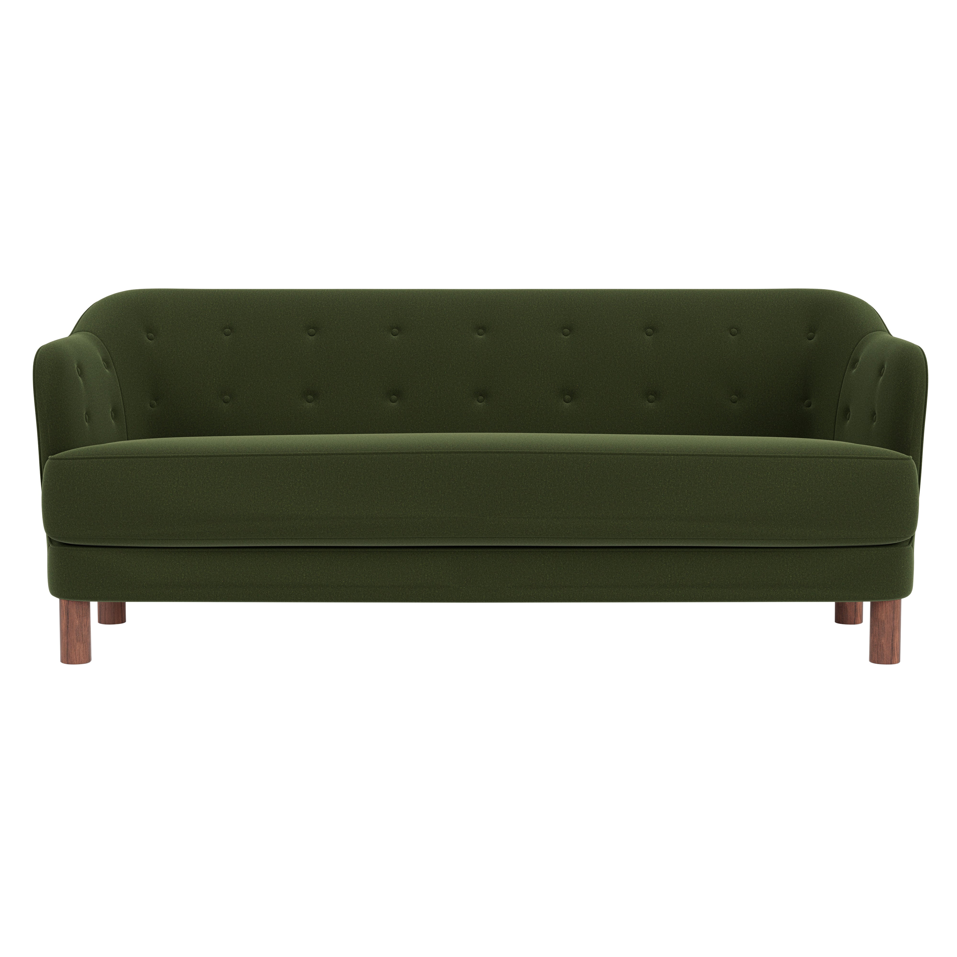 Constance Sofa: Walnut + Grand Mohair 8205